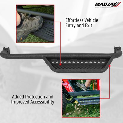 MadJax® EZGO RXV Armor Nerf Bar with Drop Down Side Step and Brackets