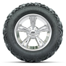 GTW Godfather Chrome 14 in Wheels with 25x10-14 Barrage Mud Tires – Full Set