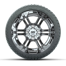 GTW Specter Chrome 12 in Wheels with 18in Fusion Street Tires – Set of 4