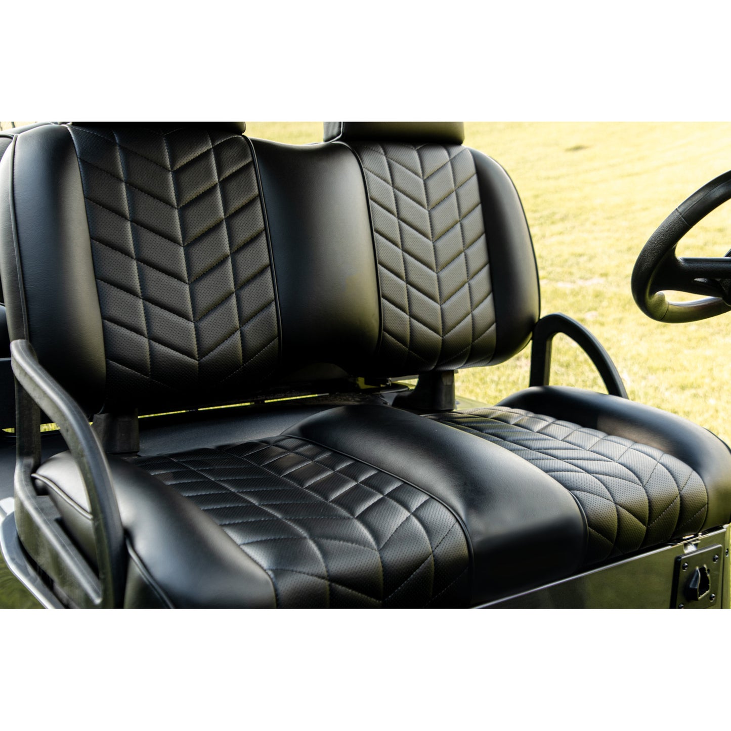 MadJax Aviator Yamaha Drive/Drive2 & ICON Black Front Seat Cushions