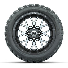 GTW® Vortex 2 Matte Gray//Machined 14 in Wheels with 23X10-R14 Nomad Steel Belt Radial All-Terrain Tires – Full Set