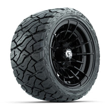 GTW Boost Gloss Black 12 in Wheels with 215/40-R12 Maverick Low-Profile All-Terrain Tires – Full Set