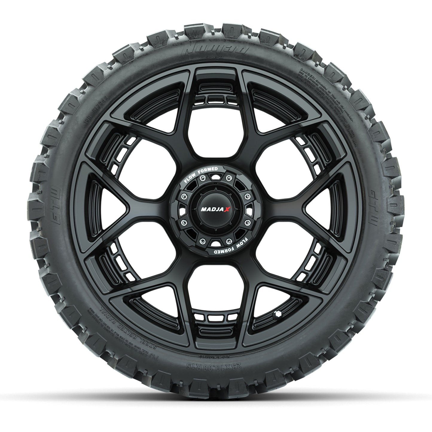 Set of (4) 15" MadJax® Flow Form Evolution Matte Black Wheels with GTW® Nomad Off Road Tires
