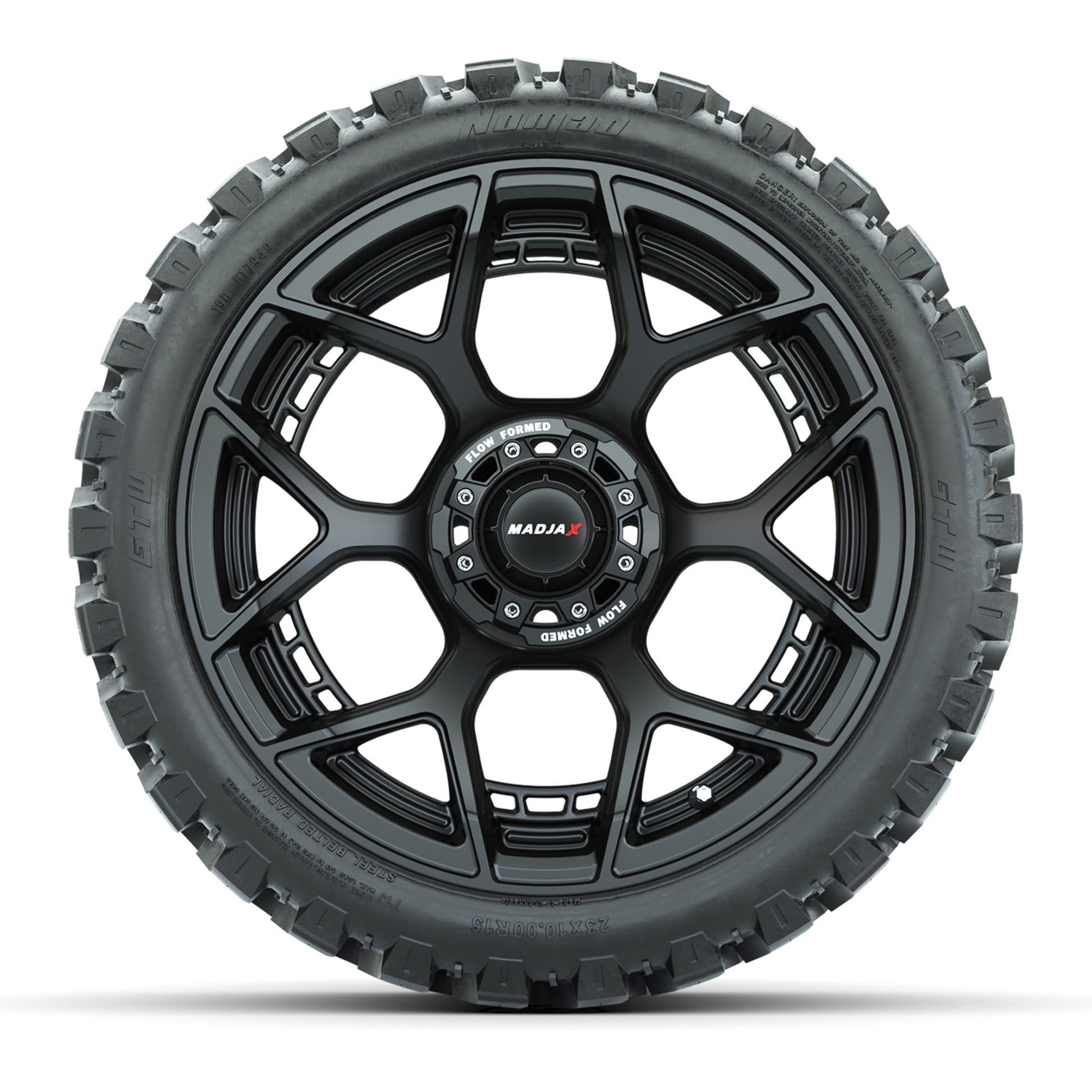 Set of (4) 15" MadJax® Flow Form Evolution Matte Black Wheels with GTW® Nomad Off Road Tires