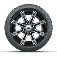 GTW Tempest Black and Machined 12 in Wheels with 18in Mamba Street Tires – Set of 4