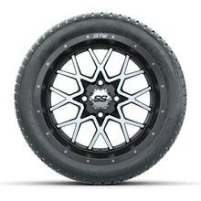 GTW® Vortex 2 Matte Gray/Machined 14 in Wheels with 205/30-R14 Fusion Street Tires – Full Set