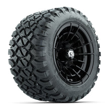 GTW® Boost Gloss Black 12 in Wheels with 22X11-R12 Nomad Steel Belt Radial All-Terrain Tires - Full Set