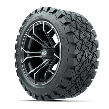 GTW Spyder Matte Grey 14 in Wheels with 22x10-14 GTW Timberwolf All-Terrain Tires – Full Set