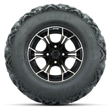GTW® Spyder Matte Black/Bronze 12 in Wheels with 25X10-12 Barrage Mud Tires – Full Set