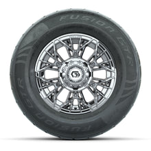 GTW® Stellar Chrome 12 in Wheels with 255/55-R12 Fusion GTR Steel Belt Radial Street Tires - Full Set