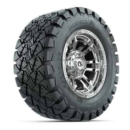 GTW® Shogun Chrome 12 in Wheels with 22x10-12 Timberwolf All-Terrain Tires - Full Set