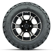 GTW® Spyder Matte Black/Bronze 12 in Wheels with 22X10-12 Timberwolf All-Terrain Tires – Full Set
