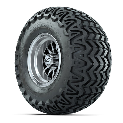 GTW Medusa Black and Machined Wheels with 22in Predator A-T Tires - 10 Inch