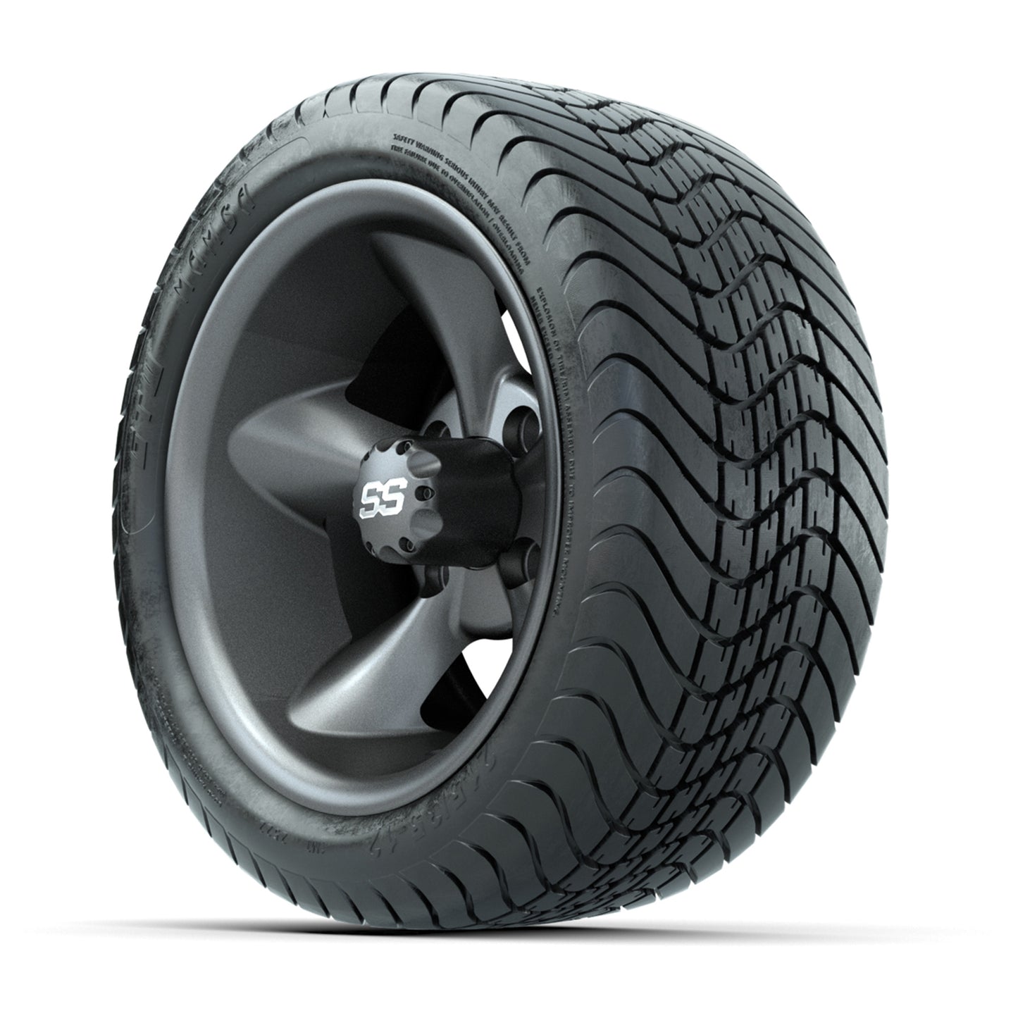 Set of (4) 12 in GTW Godfather Wheels with 215/35-12 GTW Mamba Street Tires