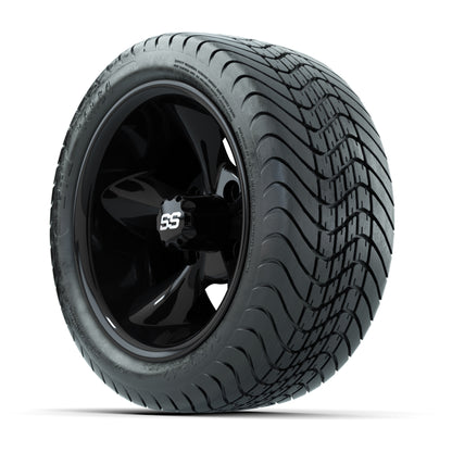 GTW Godfather Black 12 in Wheels with 215/35-12 Mamba Street Tires – Full Set