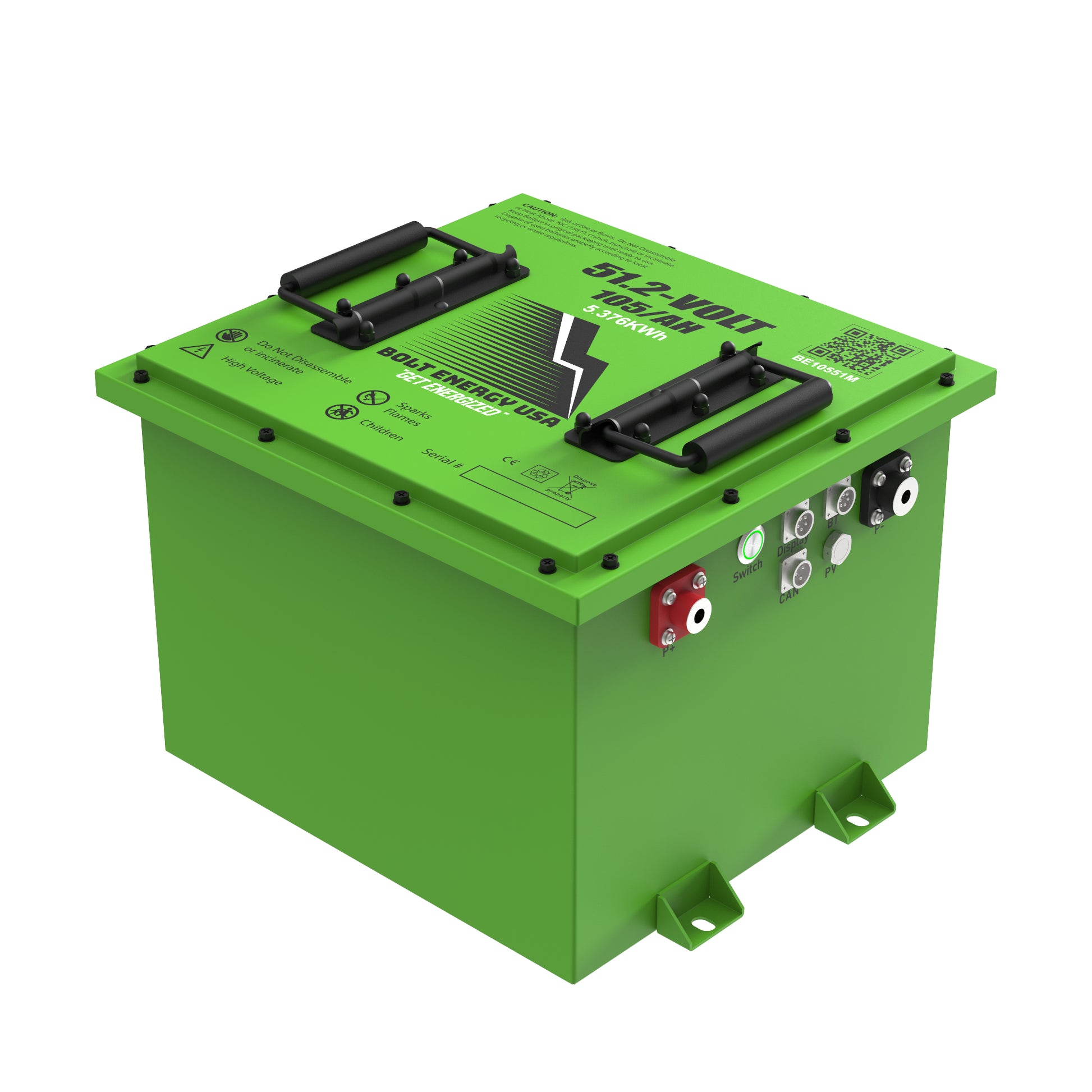 Bolt Energy 51V 105AH Square Heated Standard Battery Kit for ICON i20, i40, i40L, i60L, & i80 Golf Carts