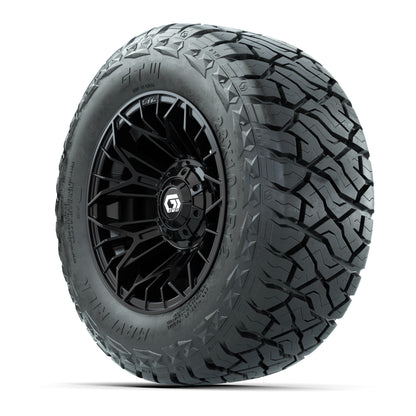 GTW Stellar Matte Black 12 in Wheels with 23x10.00-R12 Maverick All-Terrain Tires - Full Set