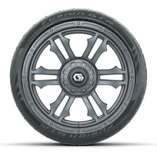 GTW® Shogun Gunmetal 15 in Wheels with 215/40-R15 Fusion GTR Steel Belted Street Tires – Full Set