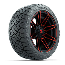 GTW Stealth Gloss Black/Red 14 in Wheels with 23x10.00-R14 Maverick All-Terrain Tires – Full Set