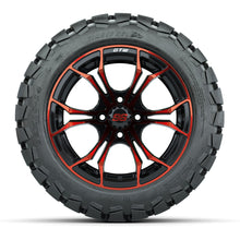 GTW Spyder Red/Black 14 in Wheels with 22x10-14 GTW Timberwolf All-Terrain Tires – Full Set