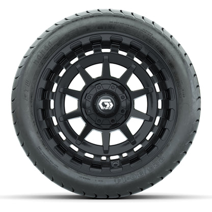 GTW Barricade Black 14 in Wheels with 225/30-14 Mamba Street Tires – Full Set