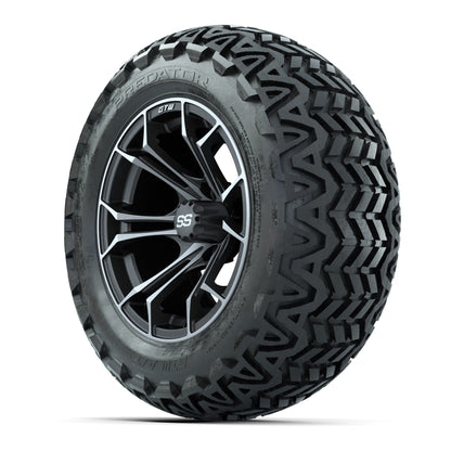 GTW Spyder Matte Grey 14 in Wheels with 23x10-14 GTW Predator All-Terrain Tires – Full Set