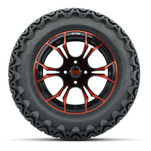 GTW Spyder Red/Black 14 in Wheels with 23x10-14 GTW Predator All-Terrain Tires – Full Set