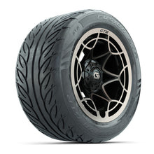 GTW® Nexus Black with Bronze Face 14 in Wheels with 255/45-R14 Fusion GTR Steel Belt Radial Street Tires – Full Set