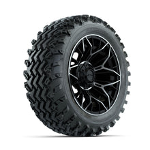 GTW Stellar Machined/Black 14 in Wheels with 23x10.00-14 Rogue All Terrain Tires - Full Set