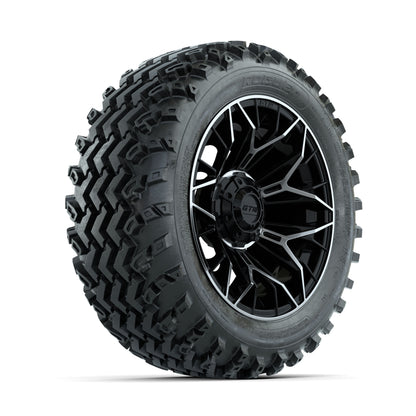 GTW Stellar Machined/Black 14 in Wheels with 23x10.00-14 Rogue All Terrain Tires - Full Set