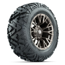 GTW Vandal Bronze/Machined 14 in Wheels with 25x10-14 Barrage Mud Tires – Full Set