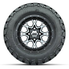 GTW® Vortex 2 Matte Gray/Machined 12 in Wheels with 22X10-12 Timberwolf All-Terrain Tires – Full Set