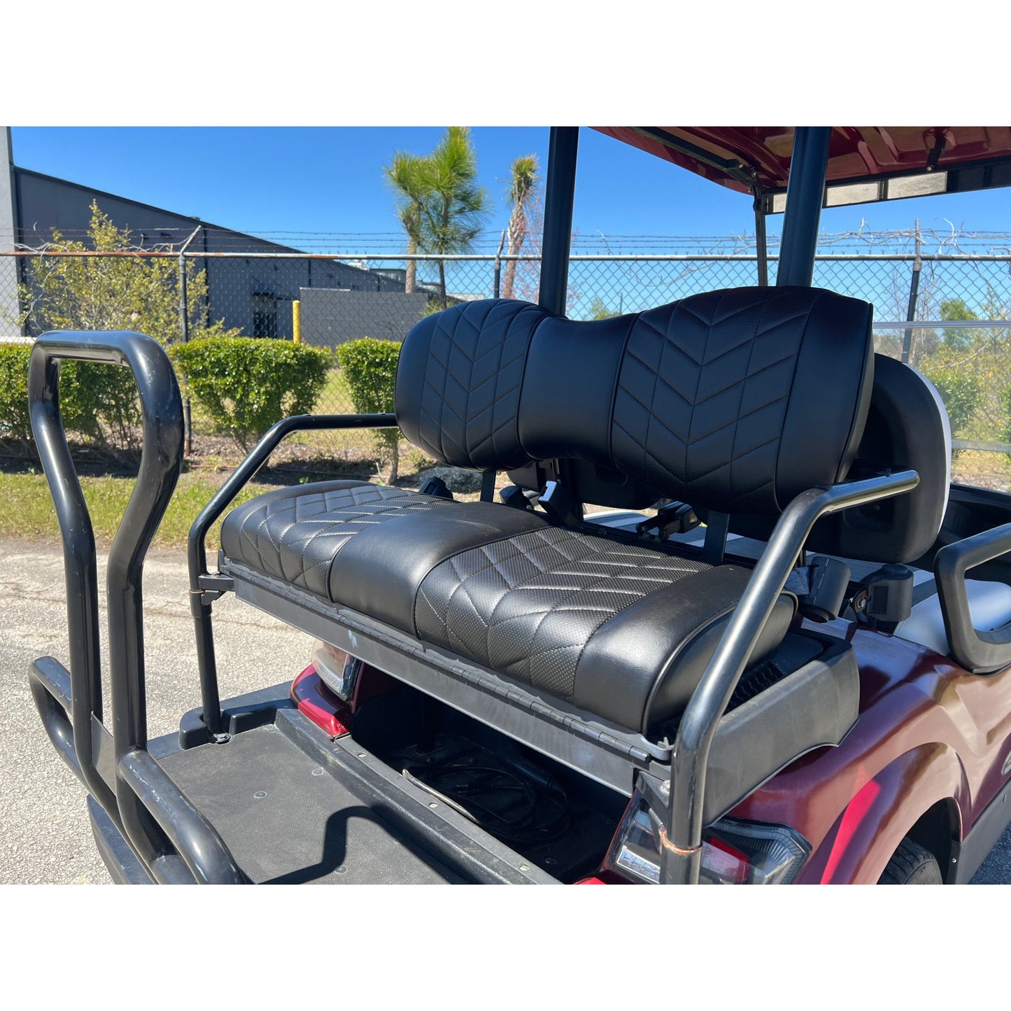 MadJax Aviator Black Rear Seat Cushions for ICON i40 Golf Carts