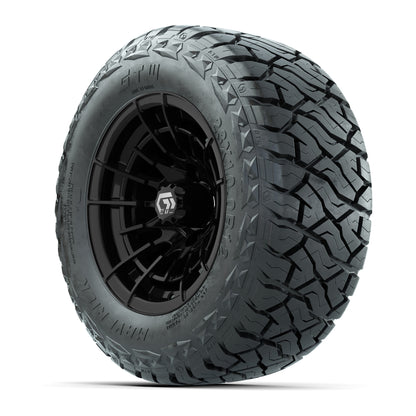 GTW Boost Gloss Black 12 in Wheels with 23x10.00-R12 Maverick All-Terrain Tires – Full Set