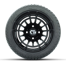 GTW® Boost Gloss Black 12 in Wheels with 205/30-12 Fusion Street Tires - Full Set