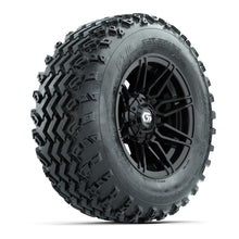GTW® Stealth Black/Machined 12 in Wheels with 23X10.00-12 Rogue All-Terrain Tires – Full Set