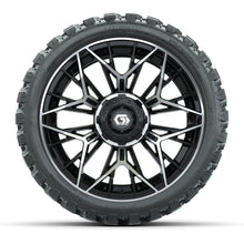 Set of (4) 15 in GTW® Stellar Machined & Black Wheels with 23x10-R15 Nomad All-Terrain Tire