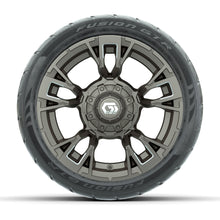 GTW® Vandal Bronze/Machined 12 in Wheels with 215/40-R12 Fusion GTR Steel Belt Radial Street Tires – Full Set