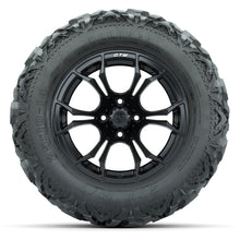 GTW Spyder Matte Black 14 in Wheels with 25x10-14 Barrage Mud Tires – Full Set