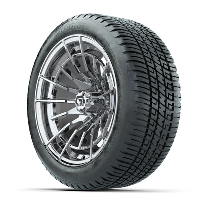 GTW® Boost Chrome 14 in Wheels with 205/30-14 Fusion Street Tires – Full Set
