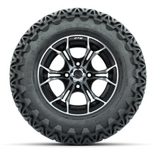 Set of 4 GTW Spyder Black and Machined Wheels with Predator A-T Tires - 12 Inch