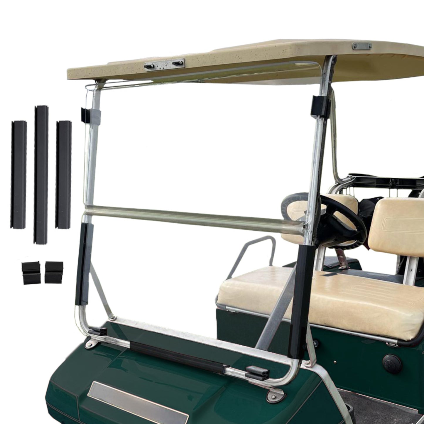 RedDot Club Car DS Folding Clear Windshield (Years 1982-2000.5)