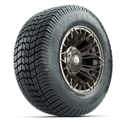GTW® Stellar Matte Bronze 12 in Wheels with 255/50-12 Excel Classic Street Tires – Full Set