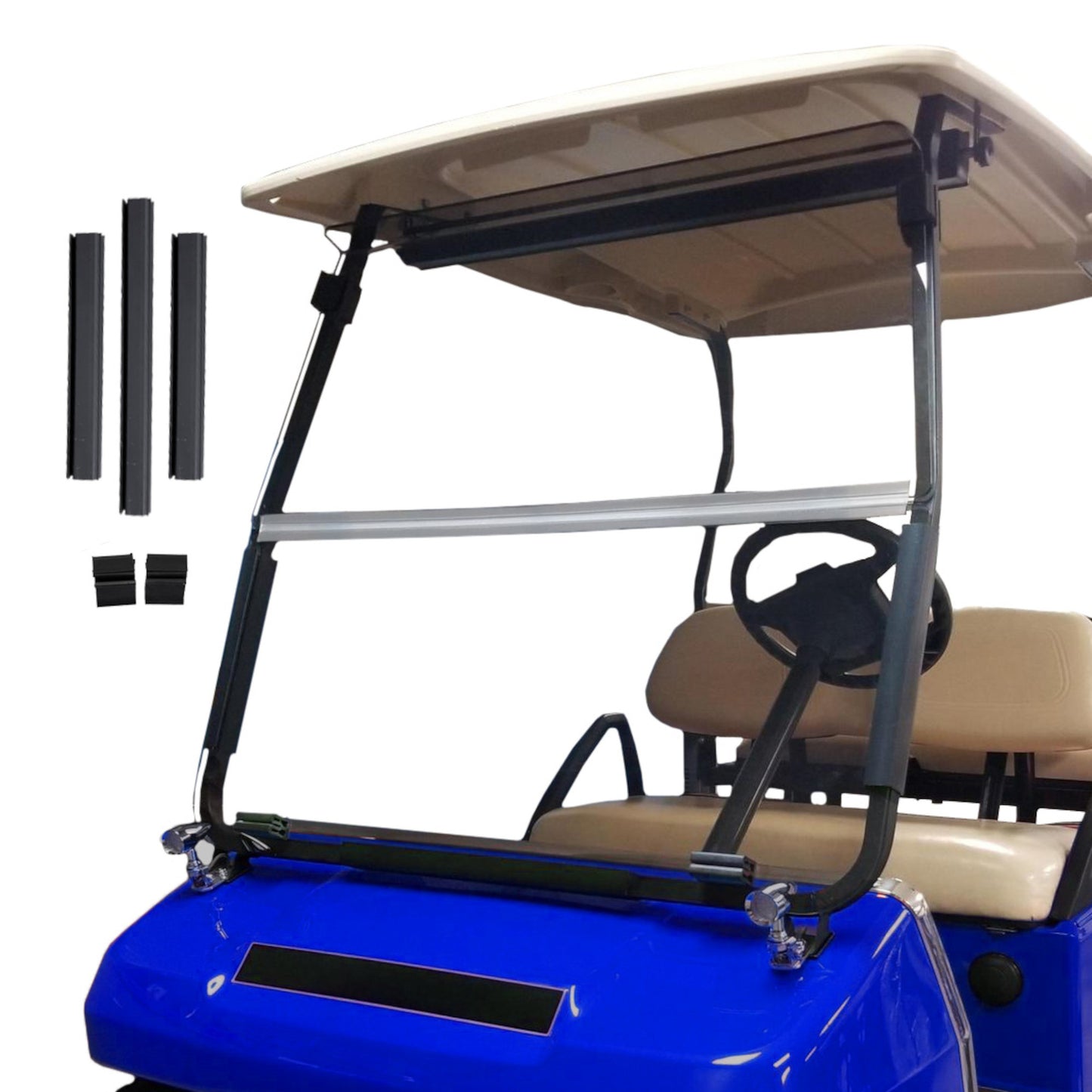 RedDot Club Car DS 1/4″ Folding Clear Windshield (Years 2000-Up)