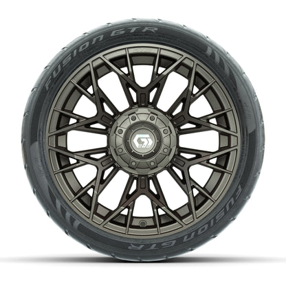 Set of (4) 14 in GTW® Stellar Matte Bronze Wheels with 205/40-R14 Fusion GTR Street Tires