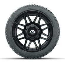 GTW® Stealth Gloss Black 12 in Wheels with 205/30-12 Fusion Street Tires – Full Set