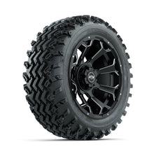 GTW Raven Ball Milled/Matte Black 14 in Wheels with 23x10.00-14 Rogue All Terrain Tires - Full Set