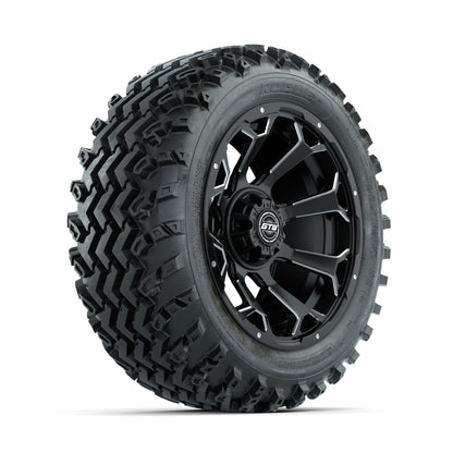GTW Raven Ball Milled/Matte Black 14 in Wheels with 23x10.00-14 Rogue All Terrain Tires - Full Set