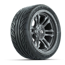 GTW® Shogun Gunmetal 14 in Wheels with 205/40-R14 Fusion GTR Steel Belted Street Tires – Full Set
