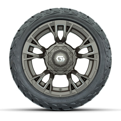 GTW Vandal Satin Bronze/Machined 12 in Wheels with 215/40-R12 Maverick Low-Profile All-Terrain Tires – Full Set